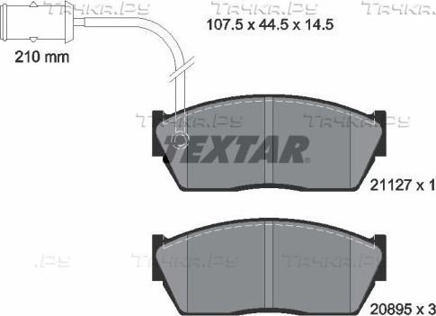 Тормозные колодки Textar. Артикул 2112701