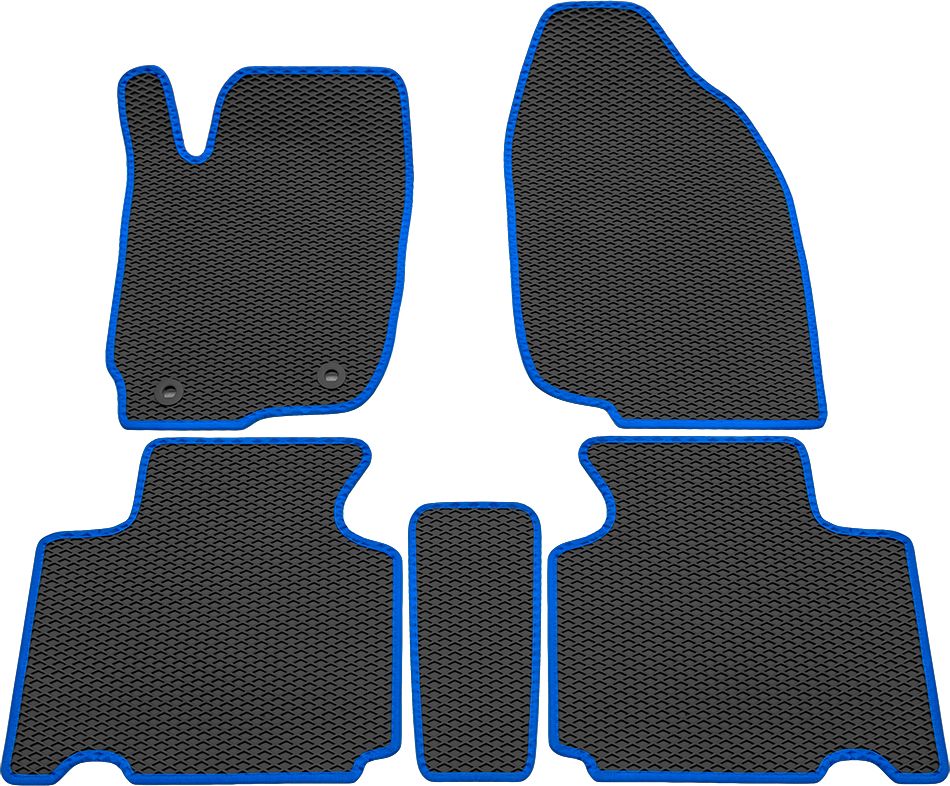 Коврики Rezkon EVA для салона Toyota RAV4 IV 2013-2019 Синий кант. Артикул 9034035203