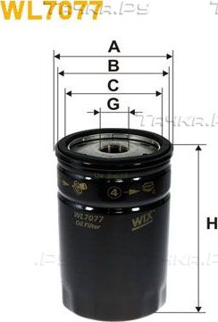 Масляный фильтр WIX Filters для Jeep Commander XK, XH 2005-2008. Артикул WL7077