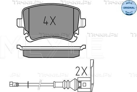 Тормозные колодки Meyle Original задние для Volkswagen Transporter T6 2015-2026. Артикул 025 233 2617/W
