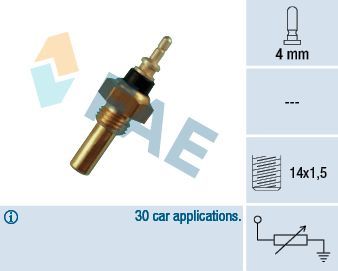 Датчик температуры охлаждающей жидкости FAE для Mercedes-Benz E-Класс I (W124) 1995-1996. Артикул 32330