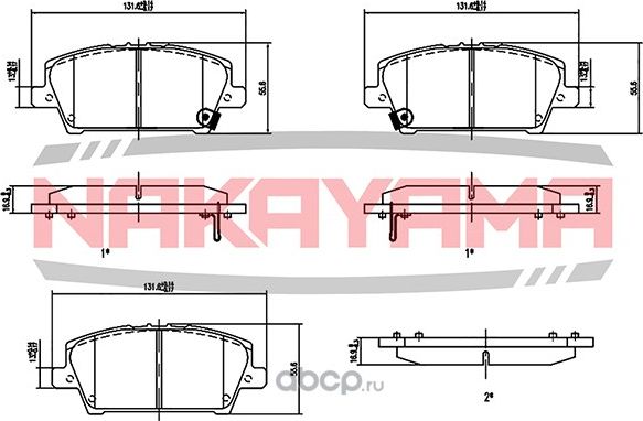 Колодки тормозные (Nakayama). Артикул HP8446NY