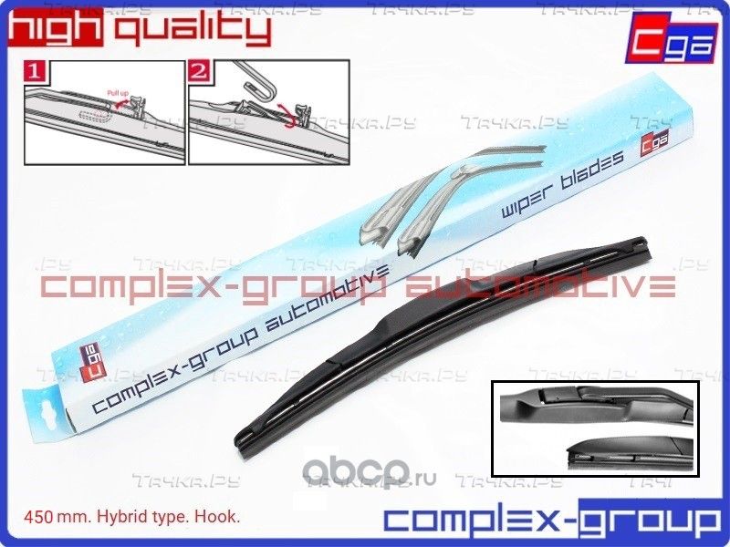 Щетка стеклоочистителя  HYBRID (450mm). Крючок DU045L DUR045L CGA. Артикул 10BLD450HRA