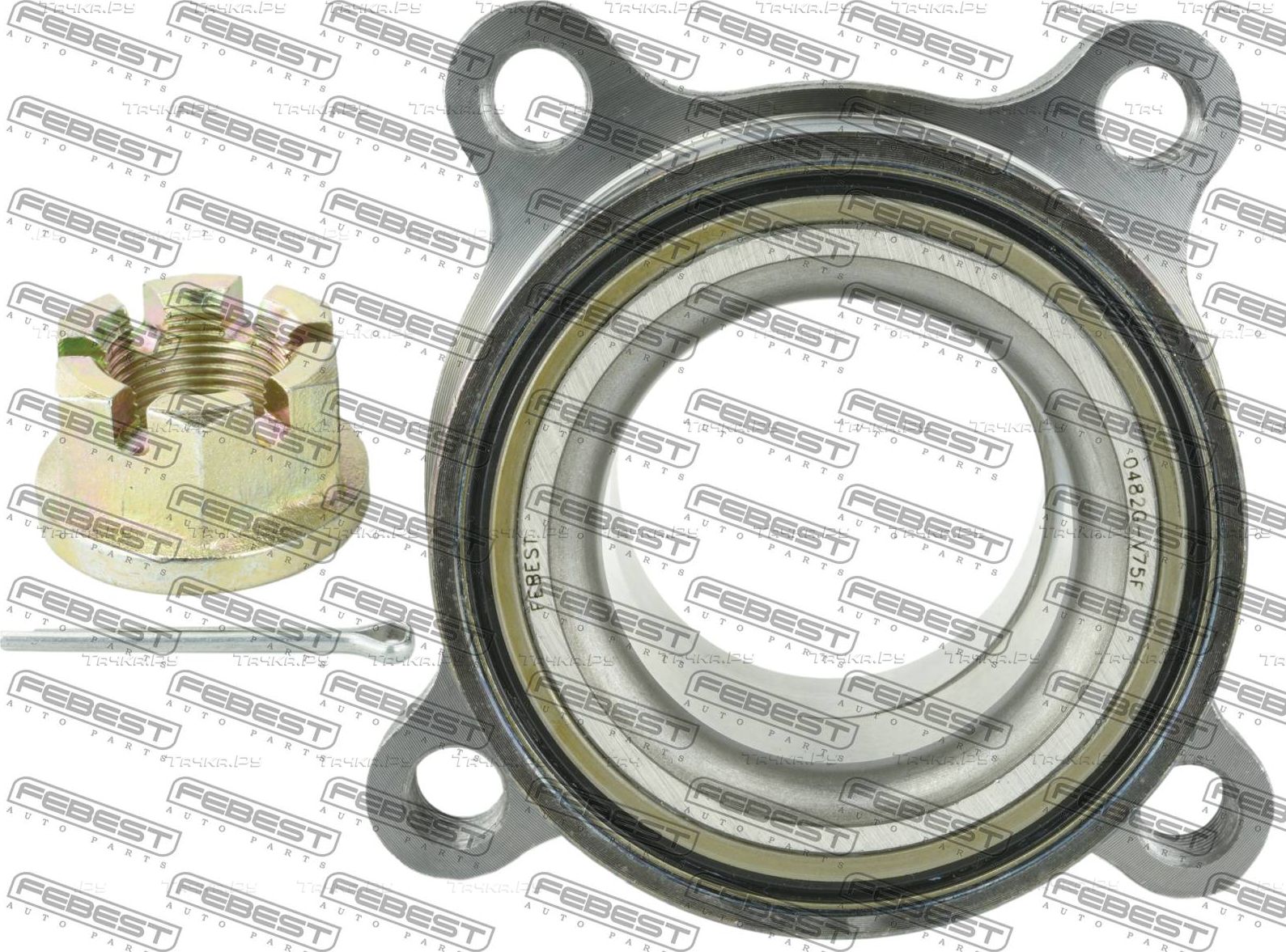 Ступица колеса Febest передняя для Mitsubishi Pajero III 2000-2007. Артикул 0482G-V75F