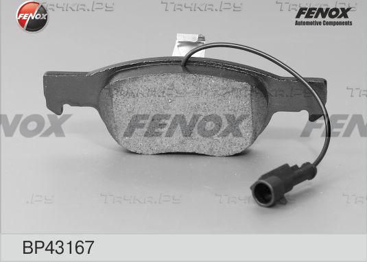Тормозные колодки Fenox передние для Fiat Marea 1996-2003. Артикул BP43167