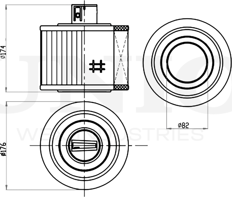 Фильтр воздушный (Unio). Артикул FLT-10086