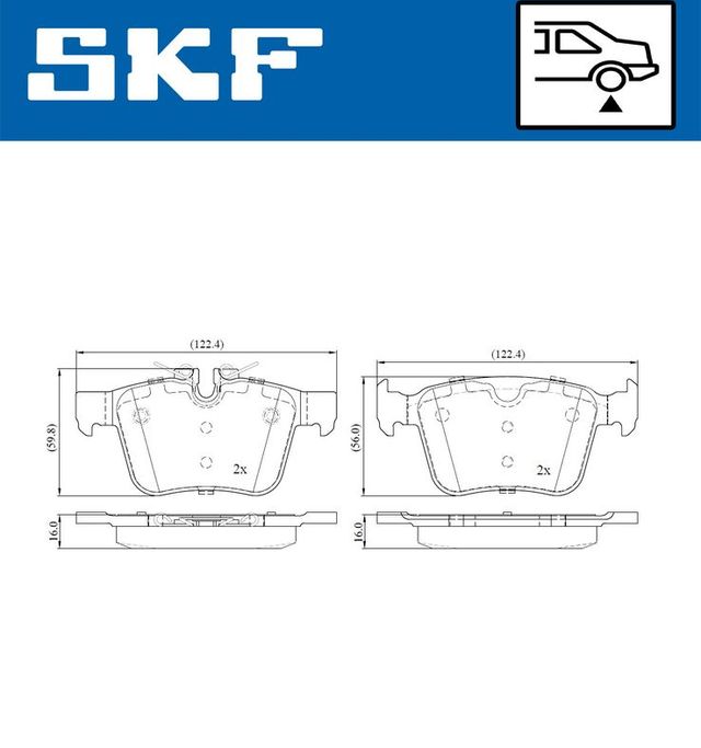 Тормозные колодки SKF. Артикул VKBP 90142