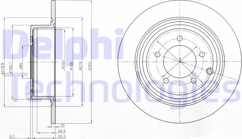 Тормозной диск Delphi. Артикул BG4169