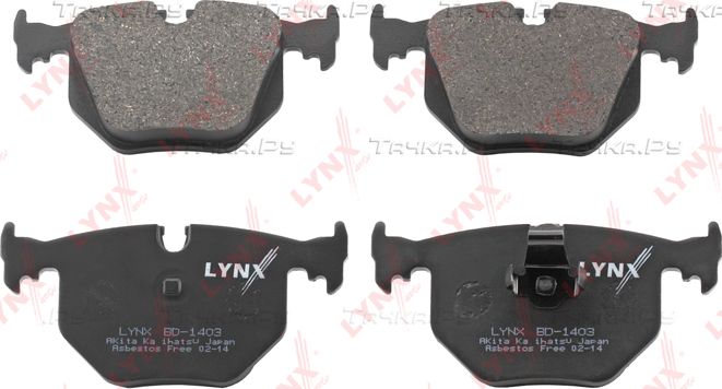 Тормозные колодки LYNXauto задние для BMW 5 IV (E39) 1998-2003. Артикул BD-1403