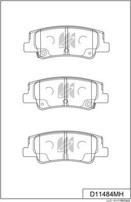 Тормозные колодки MK Kashiyama. Артикул D11484MH