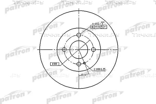 Тормозной диск Patron передний для Mazda 1300 1971-1977. Артикул PBD3089