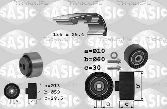 Ремень ГРМ с роликами (комплект) Sasic для Citroen Xsara 1997-2000. Артикул 1750005