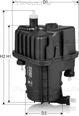 Топливный фильтр Tecneco Filters для Renault Modus I 2004-2012. Артикул GS10449P