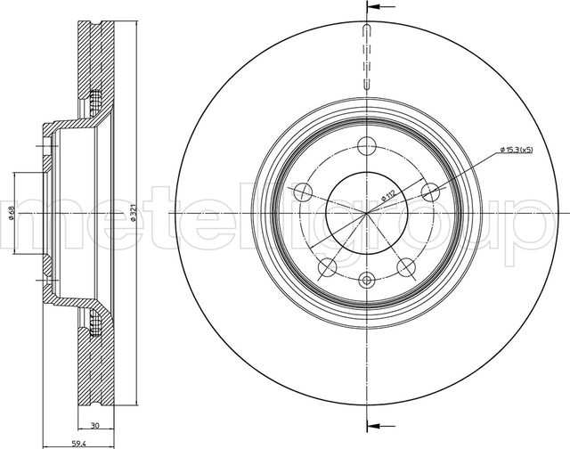 Тормозной диск Metelli. Артикул 23-0916C