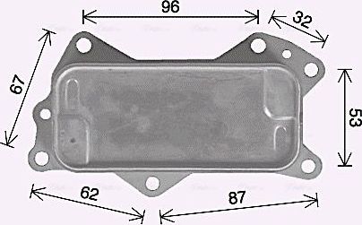 Радиатор масляный (маслоохладитель) для двигателя AVA (алюминий). Артикул JE3079