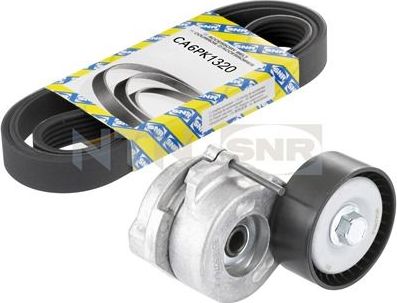 Приводной ремень поликлиновой с роликами (комплект) NTN / SNR. Артикул KA853.01