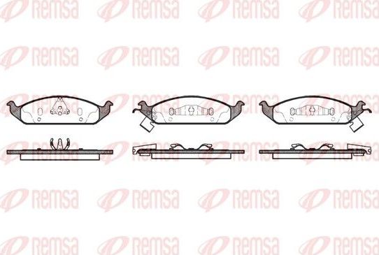 Тормозные колодки Remsa передние для Dodge Stratus I 1995-2001. Артикул 0570.02