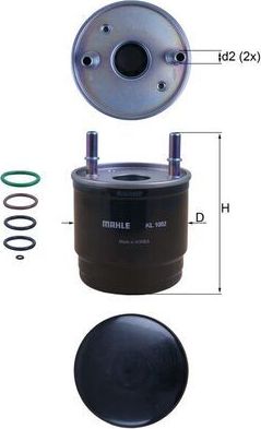 Топливный фильтр Mahle. Артикул KL 1002D