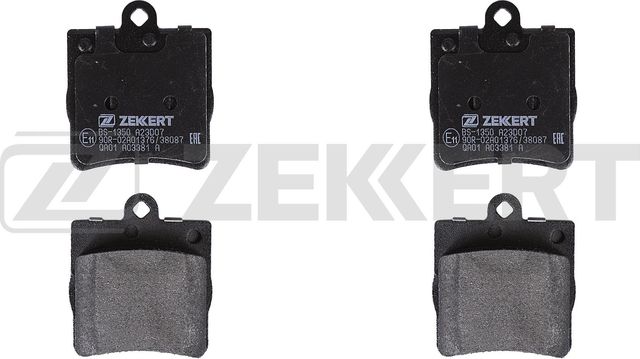 Тормозные колодки Zekkert задние для Chrysler Crossfire 2003-2008. Артикул BS-1350