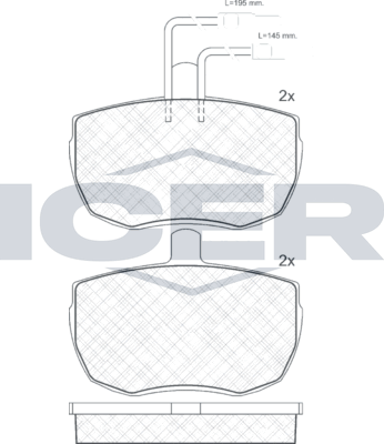 Тормозные колодки Icer для IVECO Daily I 1978-1989. Артикул 180427