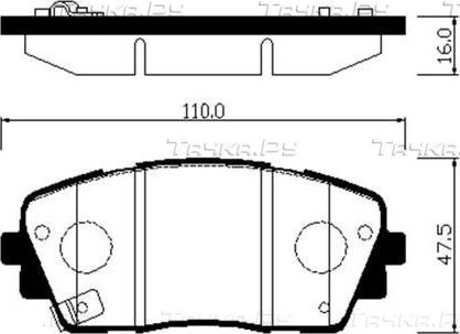 Тормозные колодки HSB. Артикул HP1047