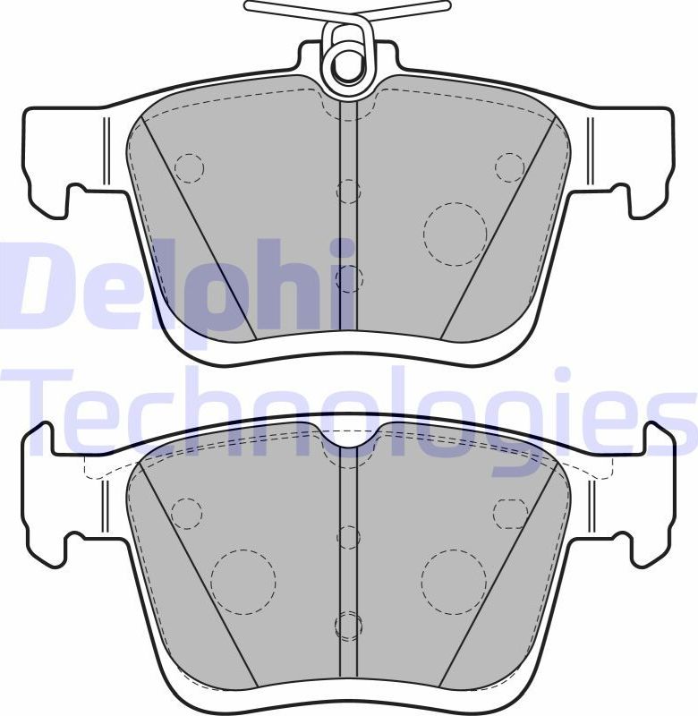 Тормозные колодки Delphi (Low-Metallic). Артикул LP2490