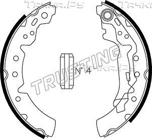 Тормозные колодки Trusting задние для Toyota Carina E 1992-1997. Артикул 115.302