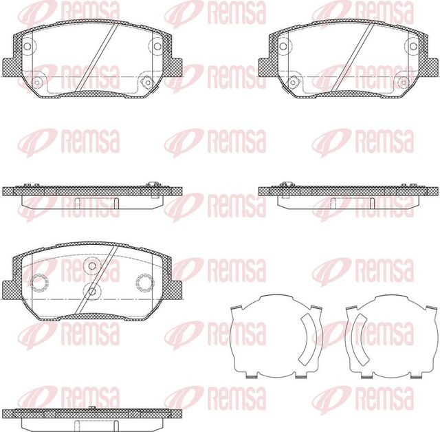 Тормозные колодки Remsa передние для Kia Optima IV 2015-2026. Артикул 1910.02