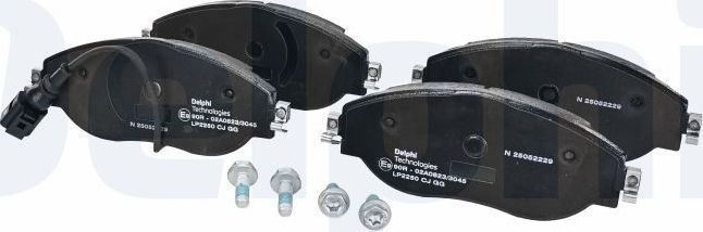 Тормозные колодки Delphi (Low-Metallic). Артикул LP2250