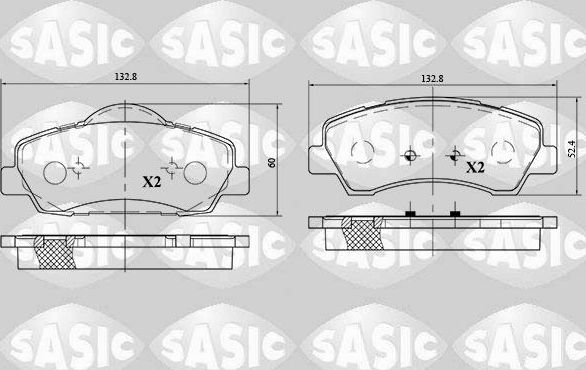 Тормозные колодки Sasic. Артикул 6210049