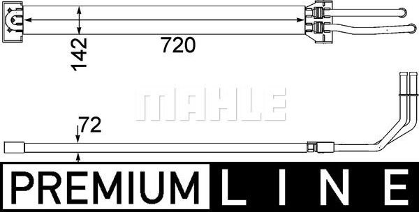 Радиатор масляный (маслоохладитель) для гидроусилителя руля Mahle Premium. Артикул CLC 109 000P