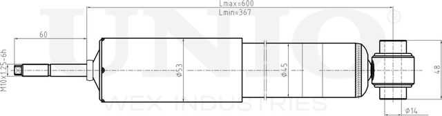 Амортизатор подвески (Unio). Артикул SAB-10574