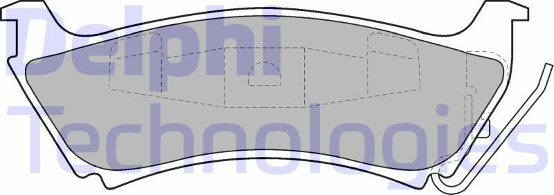 Тормозные колодки Delphi (Low-Metallic). Артикул LP1501
