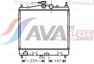 Радиатор охлаждения двигателя AVA. Артикул DN2210