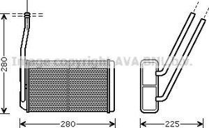 Радиатор отопителя (печки) AVA для Land Rover Freelander I 1998-2000. Артикул AU6177