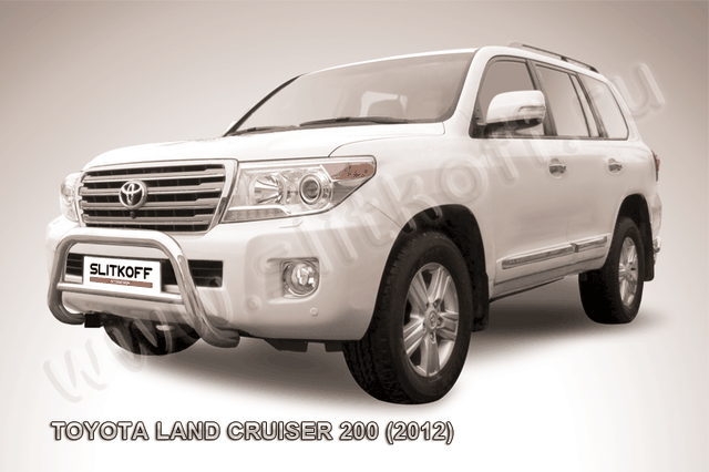 Кенгурятник Slitkoff d76 низкий для Toyota Land Cruiser 200 2012-2013. Артикул TLC2-12-011