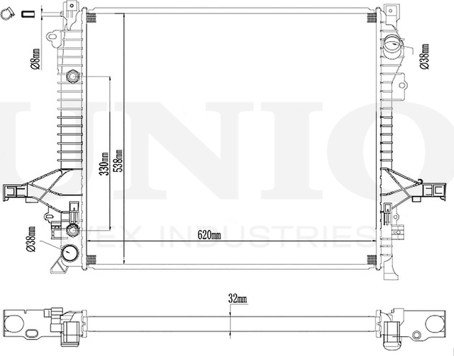 Радиатор двигателя (Unio). Артикул RAD-10031