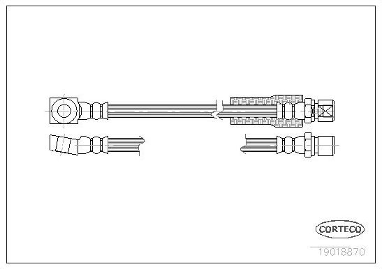 Тормозной шланг Corteco. Артикул 19018870
