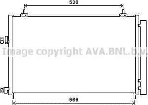 Радиатор кондиционера (конденсатор) AVA (алюминий). Артикул TO5679D