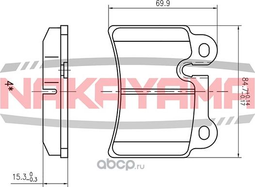 Тормозные колодки дисковые (Nakayama). Артикул HP8649NY