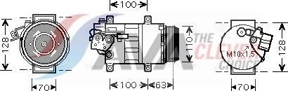Компрессор кондиционера AVA ** CLEVER FIT **. Артикул MSAK434