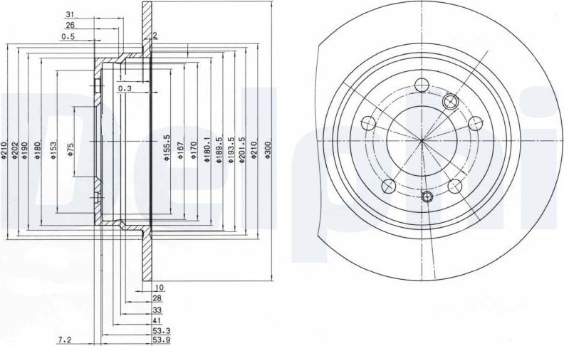 Тормозной диск Delphi. Артикул BG2431