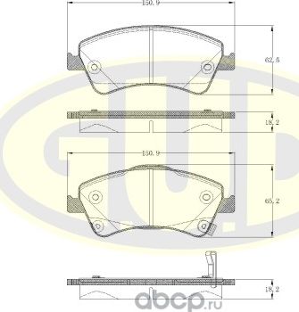 КОЛОДКИ ПЕР TOY AURISCOROLLA 1.6VVT-I - 2.2D-4D 0 (G.u.d). Артикул GBP134102