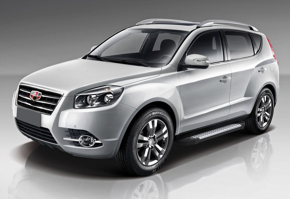 Пороги алюминиевые Rival Bmw-Style круг для Geely Emgrand X7 2013-2018. Артикул D173AL.1902.2