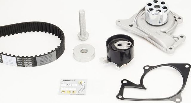 Помпа (водяной насос) с комплектом ремня ГРМ ContiTech. Артикул CT1244WP1