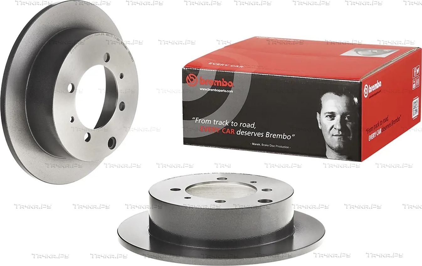 Тормозной диск Brembo PRIME LINE - UV Coated задний для Mitsubishi Galant VIII 1996-2004. Артикул 08.8316.11