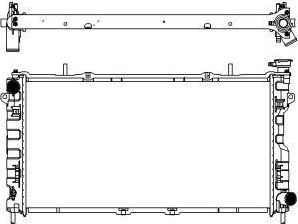Радиатор охлаждения двигателя Sakura для Dodge Caravan IV 2005-2007. Артикул 3131-1009