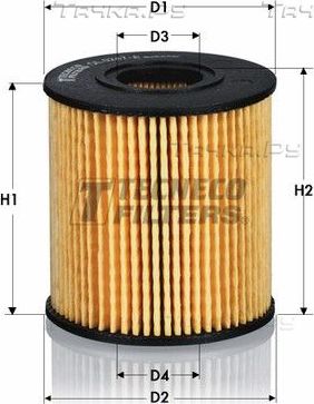 Масляный фильтр  Tecneco Filters для Ford Focus II 2004-2012. Артикул OL0247E