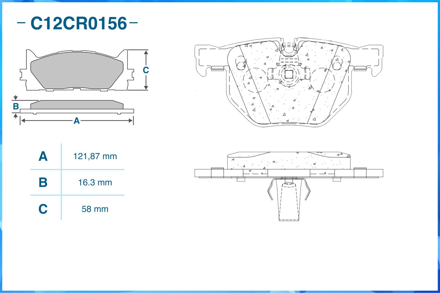 Колодки тормозные задние (Low Metallic) (Cworks). Артикул C12CR0156