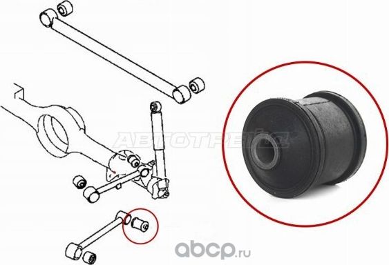 Сайлентблок заднего нижнего продольного рычага задний MITSUBISHI PAJERO PININ/IO 99-05 SAT ST-MR223792 SAT. Артикул ST-MR223792